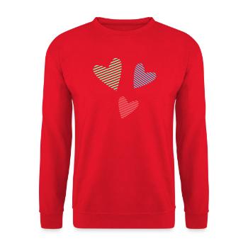 MERCI. MAÎTRESSE. MAÎTRE. MERCI MAÎTRESSE - Sweat-shirt Unisexe - rouge - Devant - Alina (178cm) & Michal (187cm)