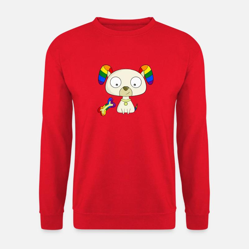 Regenbogen-Welpe - Unisex Pullover - Rot