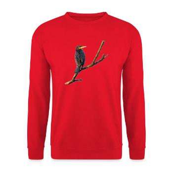 Cormoran - Sweat-shirt Unisexe - rouge - Devant - Alina (178cm) & Michal (187cm)