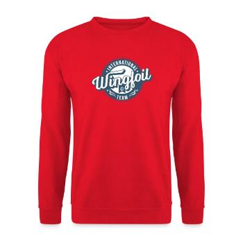 International Wingfoil Team - Unisex Pullover - Rot - Vorne - Alina (178cm) & Michal (187cm)