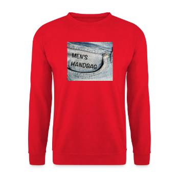 the real men's handbag - Unisex Pullover - Rot - Vorne - Alina (178cm) & Michal (187cm)