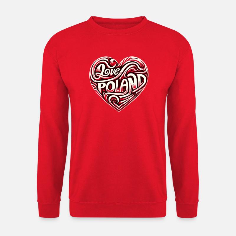 Polen, ich liebe Polen - Unisex Pullover - Rot