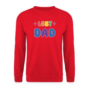 LGBTQ-Pride-Monat - LGBT-Vater - Unisex Pullover - Rot - Vorne - Alina (178cm) & Michal (187cm)