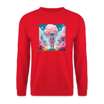 Spaceman - Unisex Sweatshirt - red - Front - Alina (178cm) & Michal (187cm)