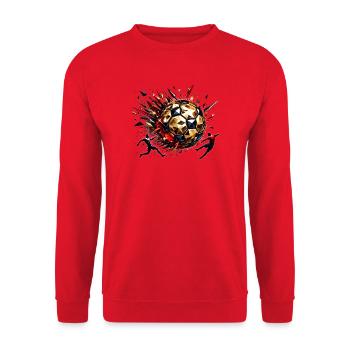 Joueurs de soccer dynamiques qui jouent au soccer - Sweat-shirt Unisexe - rouge - Devant - Alina (178cm) & Michal (187cm)