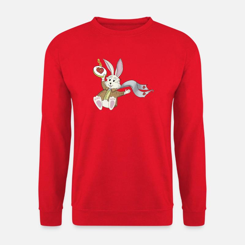 Weißes Kaninchen - Unisex Pullover - Rot