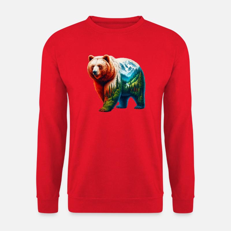 Bär - Unisex Pullover - Rot