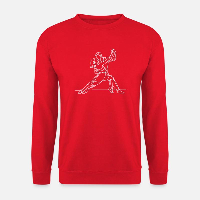 Elegante Tango-Strichkunst – Tanz mit Anmut - Unisex Pullover - Rot