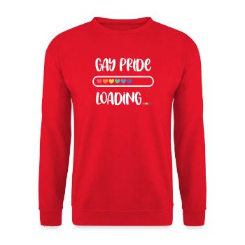 LGBTQ Pride Month - Gay Pride. Loading - Unisex Sweatshirt - red - Front - Alina (178cm) & Michal (187cm)