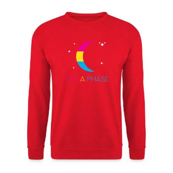 LGBTQ Pride Month - Not a Phase - Pansexual - Unisex Sweatshirt - red - Front - Alina (178cm) & Michal (187cm)