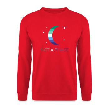 LGBTQ Pride Month - Not a Phase - Gays - Unisex Sweatshirt - red - Front - Alina (178cm) & Michal (187cm)