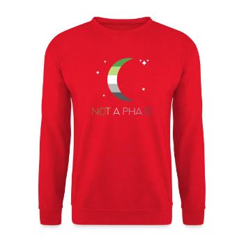 LGBTQ Pride Month - Keine Phase - Aromantic - Unisex Pullover - Rot - Vorne - Alina (178cm) & Michal (187cm)