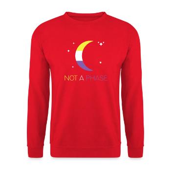 LGBTQ Pride Month - Not a Phase - Non-Binary - Unisex Sweatshirt - red - Front - Alina (178cm) & Michal (187cm)
