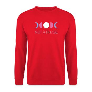LGBTQ Pride Month - Keine Phase - Transgender - Unisex Pullover - Rot - Vorne - Alina (178cm) & Michal (187cm)