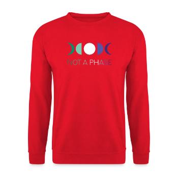 LGBTQ Pride Month - Keine Phase - Schwule - Unisex Pullover - Rot - Vorne - Alina (178cm) & Michal (187cm)