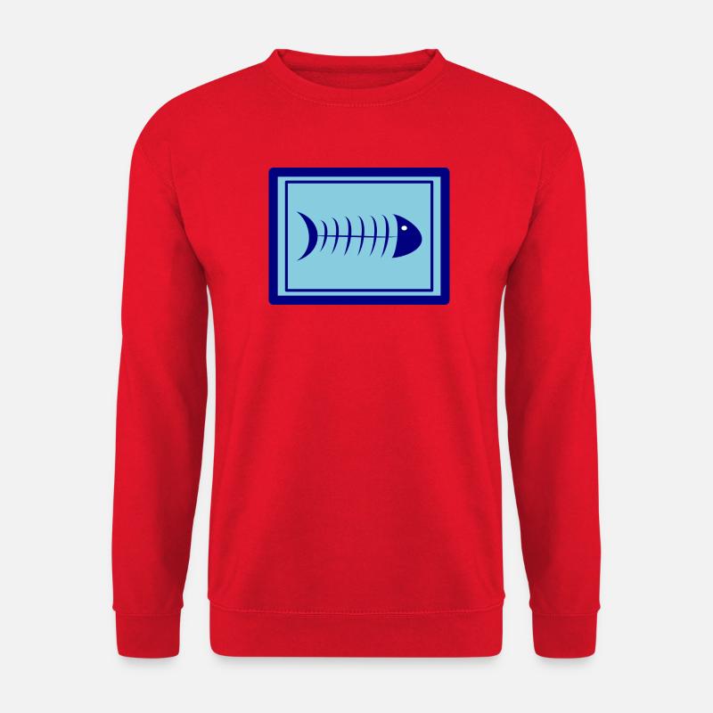 SARDINE. FISCH. APRILSCHERZ. OSTERN. MEER - Unisex Pullover - Rot