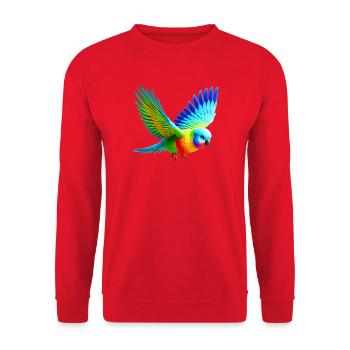 Perruche arc-en-ciel (03) - Sweat-shirt Unisexe - rouge - Devant - Alina (178cm) & Michal (187cm)