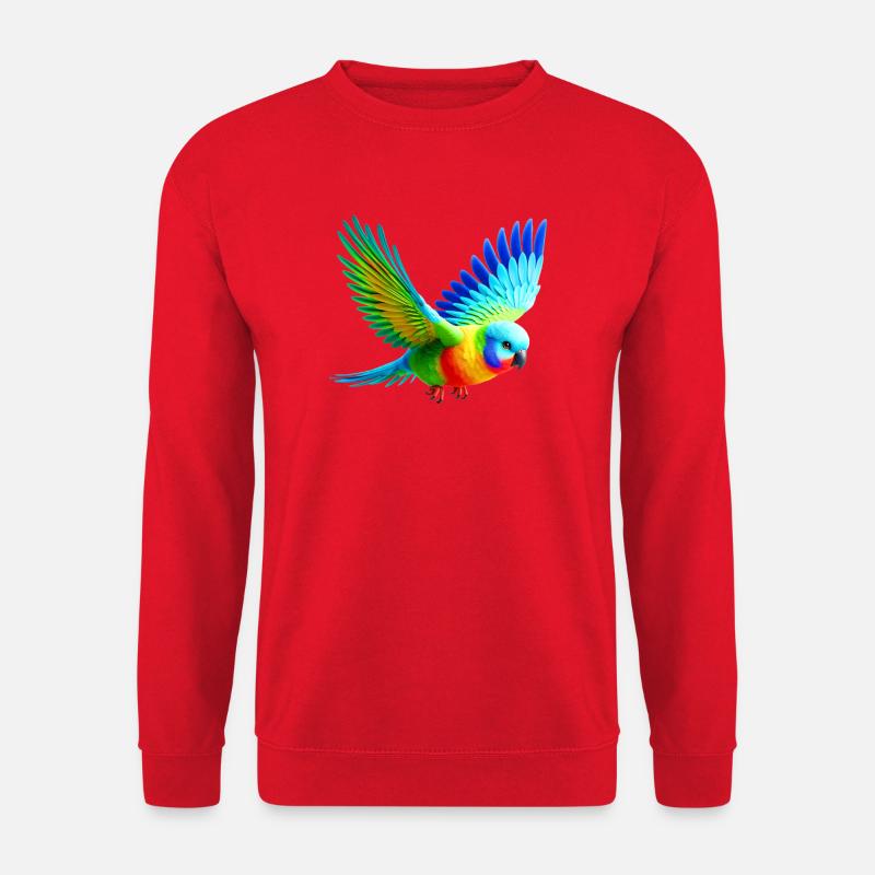 Regenbogensittich (03) - Unisex Pullover - Rot