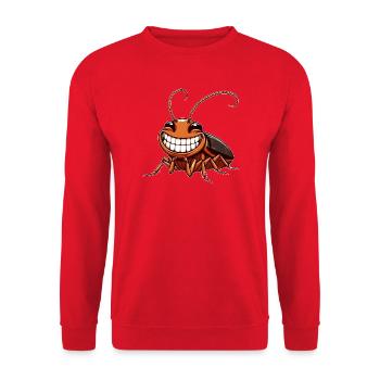 Süße Kakerlake Schabe Comic Cartoon - Unisex Pullover - Rot - Vorne - Alina (178cm) & Michal (187cm)