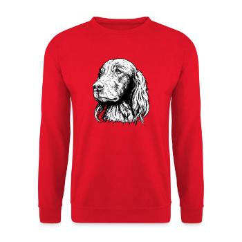 Irish Setter Portrait - Unisex Sweatshirt - red - Front - Alina (178cm) & Michal (187cm)