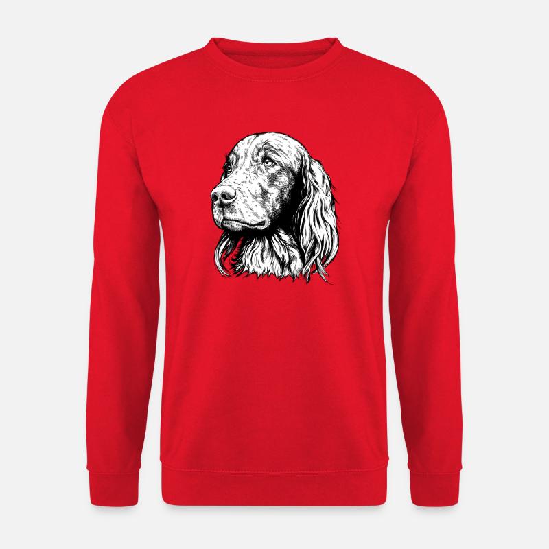 Irish Setter Portrait - Unisex Pullover - Rot