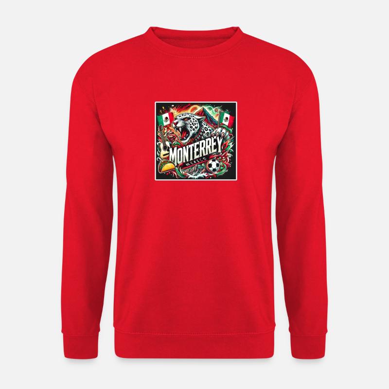 Monterrey Mexiko Städte Design - Unisex Pullover - Rot
