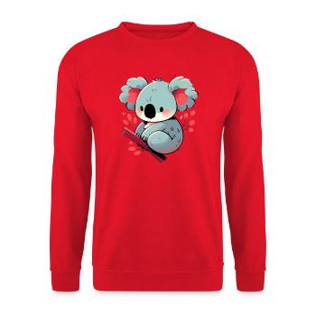Koala - Sweat-shirt Unisexe - rouge - Devant - Alina (178cm) & Michal (187cm)