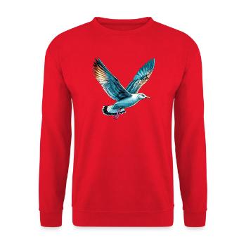 Mouette - Sweat-shirt Unisexe - rouge - Devant - Alina (178cm) & Michal (187cm)