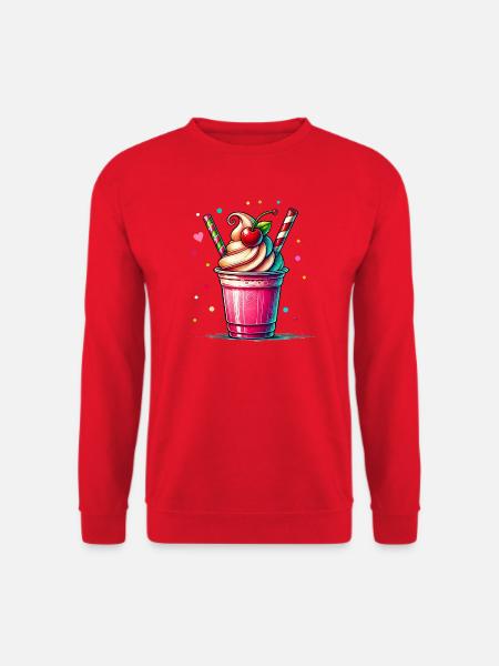 Seductive Cherry Dreams: Cherry Milkshake - Unisex Sweatshirt - red