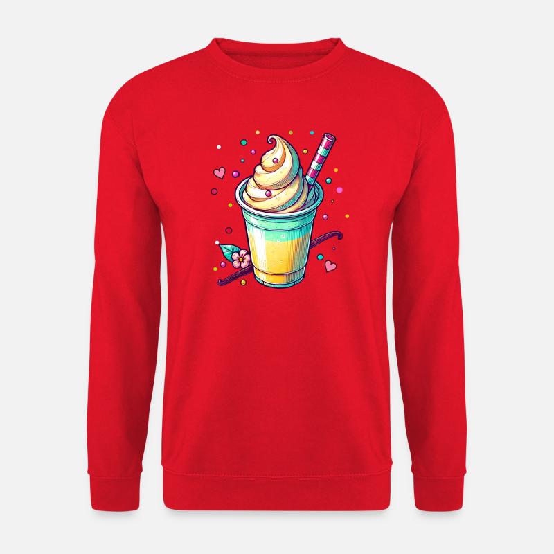 Seductive Vanilla Dreams: Vanilla Milkshake - Unisex Sweatshirt - red
