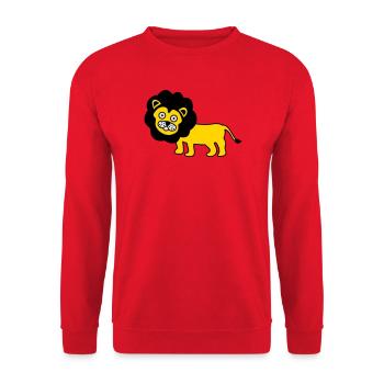 Lion as a children's design - Unisex Sweatshirt - red - Front - Alina (178cm) & Michal (187cm)