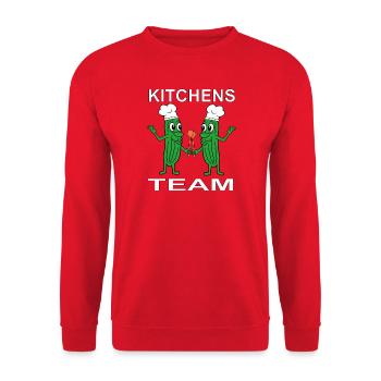 Cuisiner Cuisiner - Sweat-shirt Unisexe - rouge - Devant - Alina (178cm) & Michal (187cm)