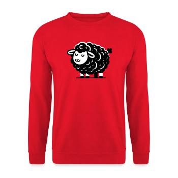 Black Sheep - Unisex Sweatshirt - red - Front - Alina (178cm) & Michal (187cm)