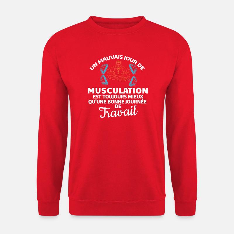 Kraft und Motivation Bodybuilding - Unisex Pullover - Rot