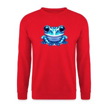 Frog - Unisex Sweatshirt - red - Front - Alina (178cm) & Michal (187cm)