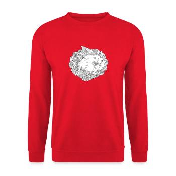 Fisch Pazifischer Ozean Koralle - Unisex Pullover - Rot - Vorne - Alina (178cm) & Michal (187cm)