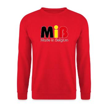 MiB Made in Belgium – Version 2018 - Unisex Pullover - Rot - Vorne - Alina (178cm) & Michal (187cm)