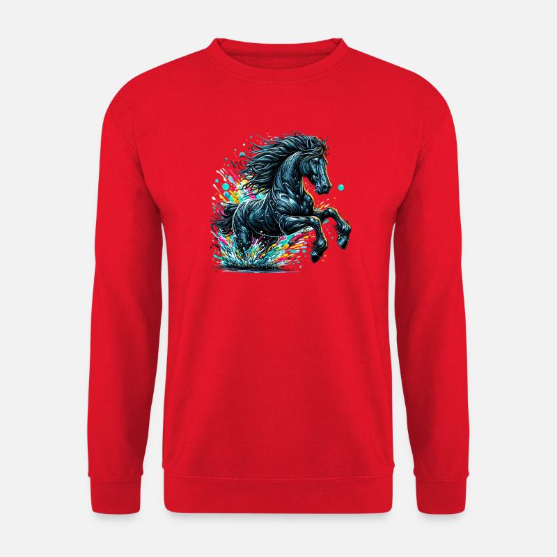 Cheval - Sweat-shirt Unisexe - rouge