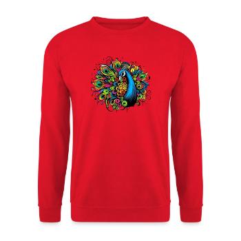 Paon - Sweat-shirt Unisexe - rouge - Devant - Alina (178cm) & Michal (187cm)