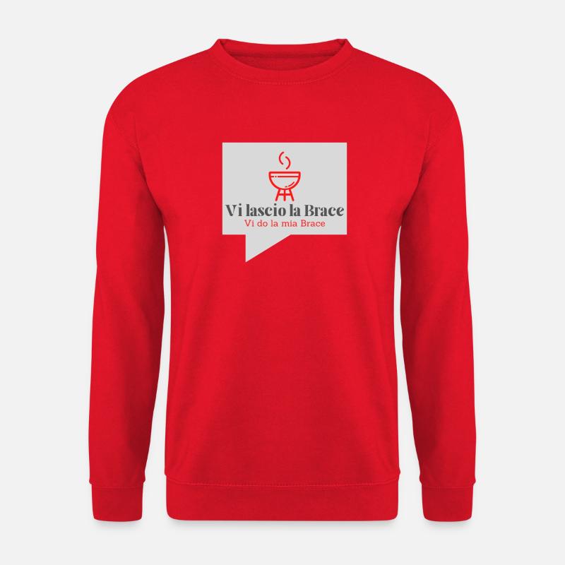 Italienischer Grill: Barbecue und Freunde - Unisex Pullover - Rot
