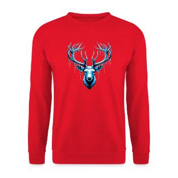 Ice Stag - Unisex Sweatshirt - red - Front - Alina (178cm) & Michal (187cm)