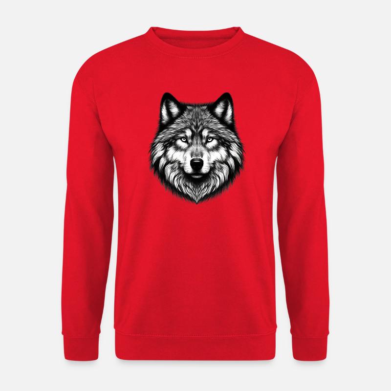 Wolf - Unisex Pullover - Rot