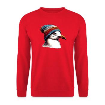 Mouette - Sweat-shirt Unisexe - rouge - Devant - Alina (178cm) & Michal (187cm)