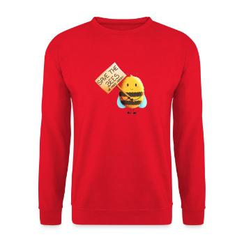 Sauvez les abeilles - Rettet die Bienen - Sweat-shirt Unisexe - rouge - Devant - Alina (178cm) & Michal (187cm)