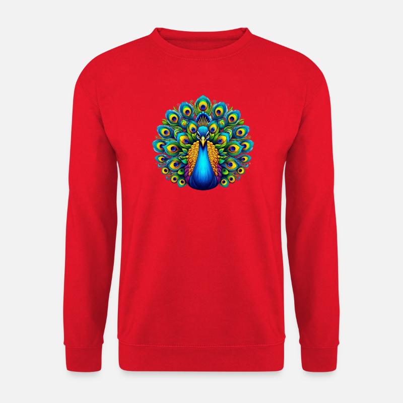 Peacock - Unisex Sweatshirt - red