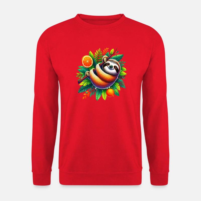 Faultier - Unisex Pullover - Rot