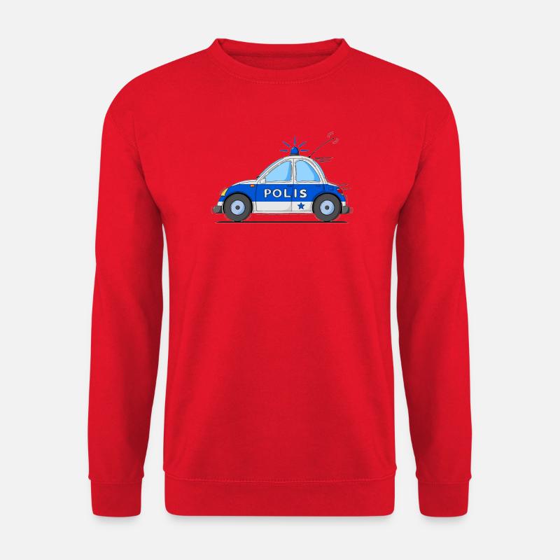 Polizeiauto Polis Blau - Unisex Pullover - Rot