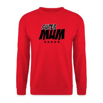 Super Mom - Mother's Day - Unisex Sweatshirt - red - Front - Alina (178cm) & Michal (187cm)