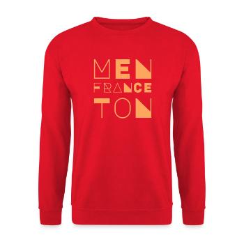 Menton, France - Sweat-shirt Unisexe - rouge - Devant - Alina (178cm) & Michal (187cm)