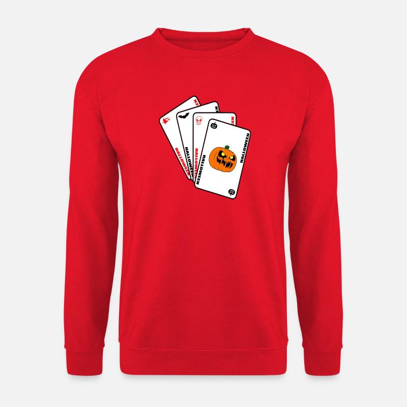Halloween-Karten - Unisex Pullover - Rot